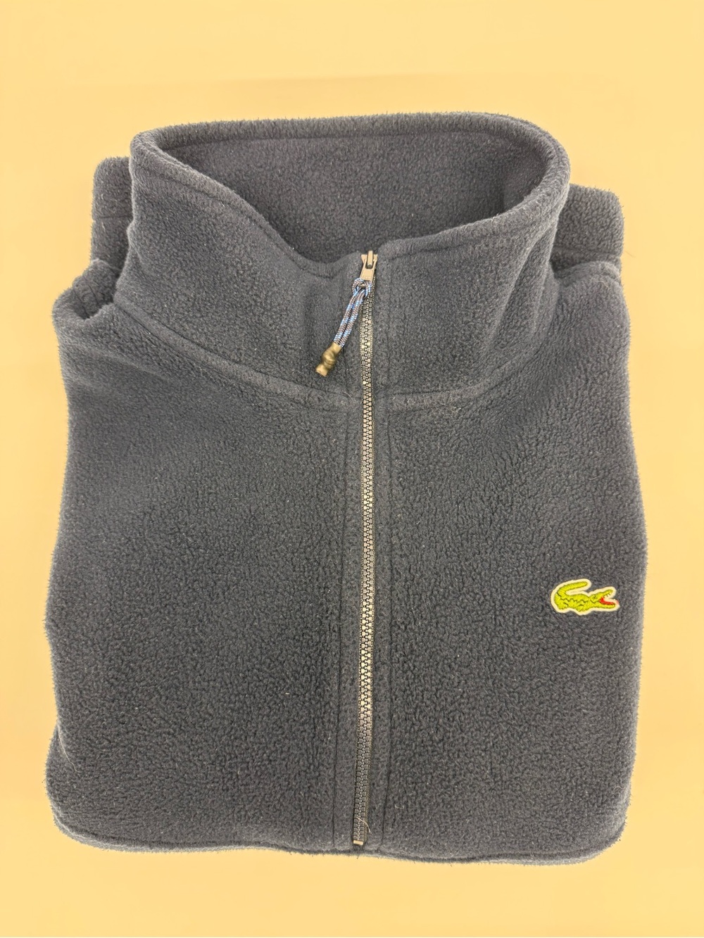 Lacoste Navy Fleece Quarter-Zip Jacket with pockets